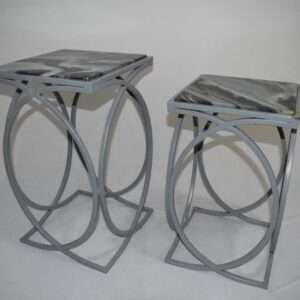 ROUND MARBEL TOP SIDE TABLE