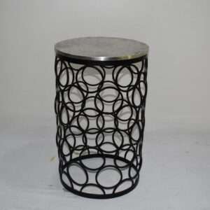 ROUND METAL SIDE TABLE