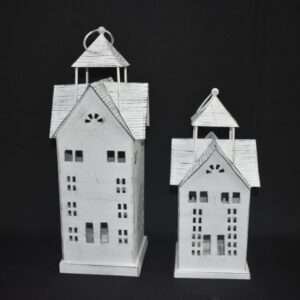 LH-72920 Antique White Light House S/2