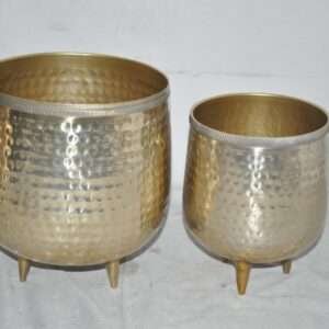 PL-72713 Hammered Pot with Feet S/2