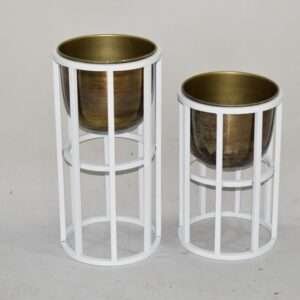 PL-72720 Iron Planter with Stand S/2