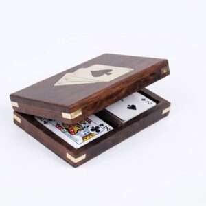 Wooden Box for Playing Cards.
