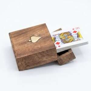 Wooden Box for Playing Cards.