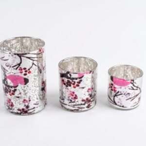 Decorative Glass Votives Set of 3